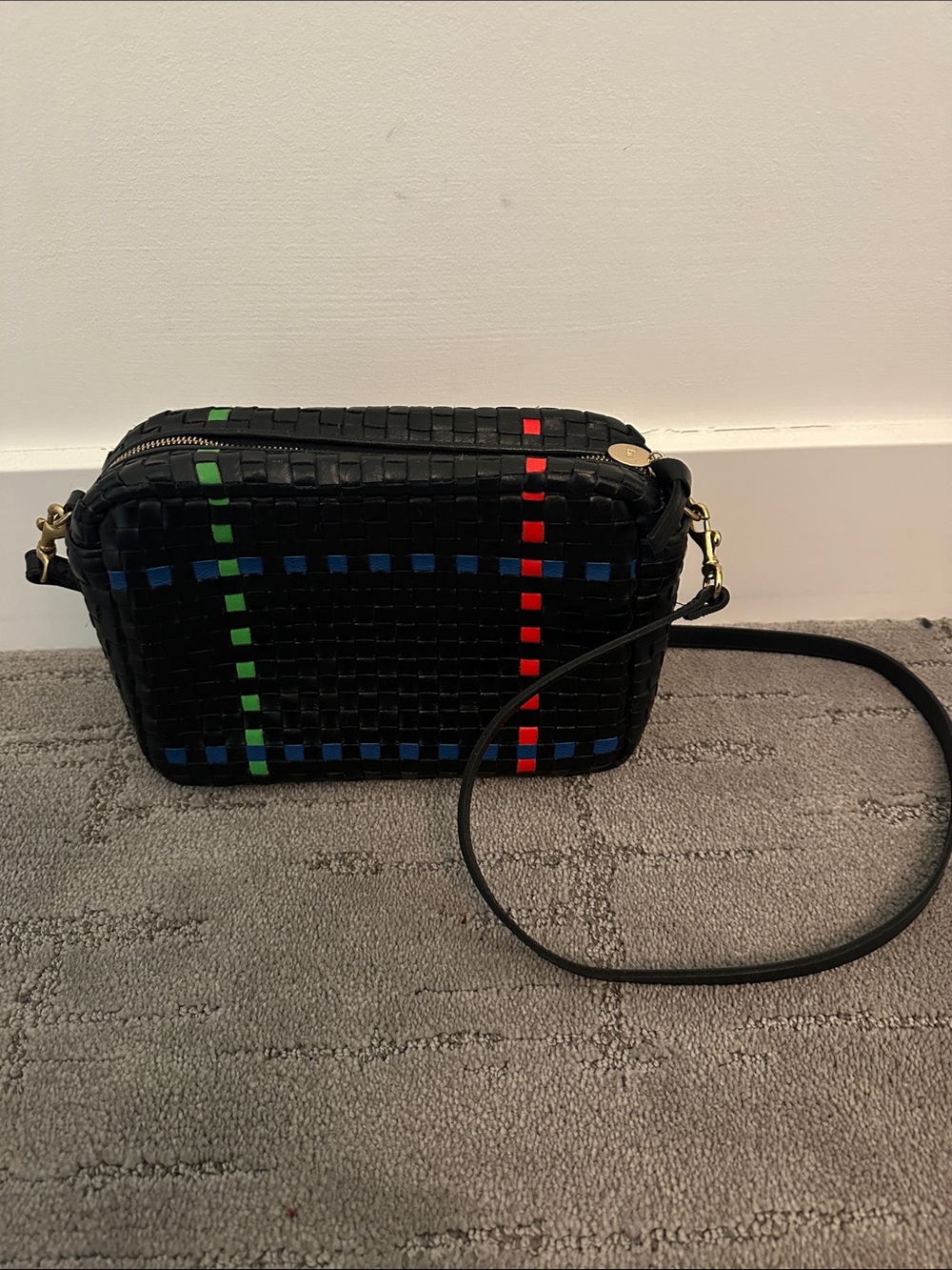 Clare V midi sac in black woven